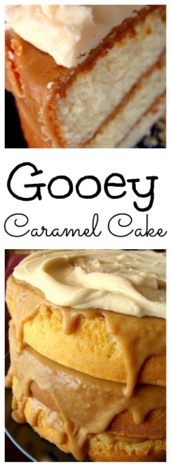 pin image gooey caramel cake on www.sugarbananas.com