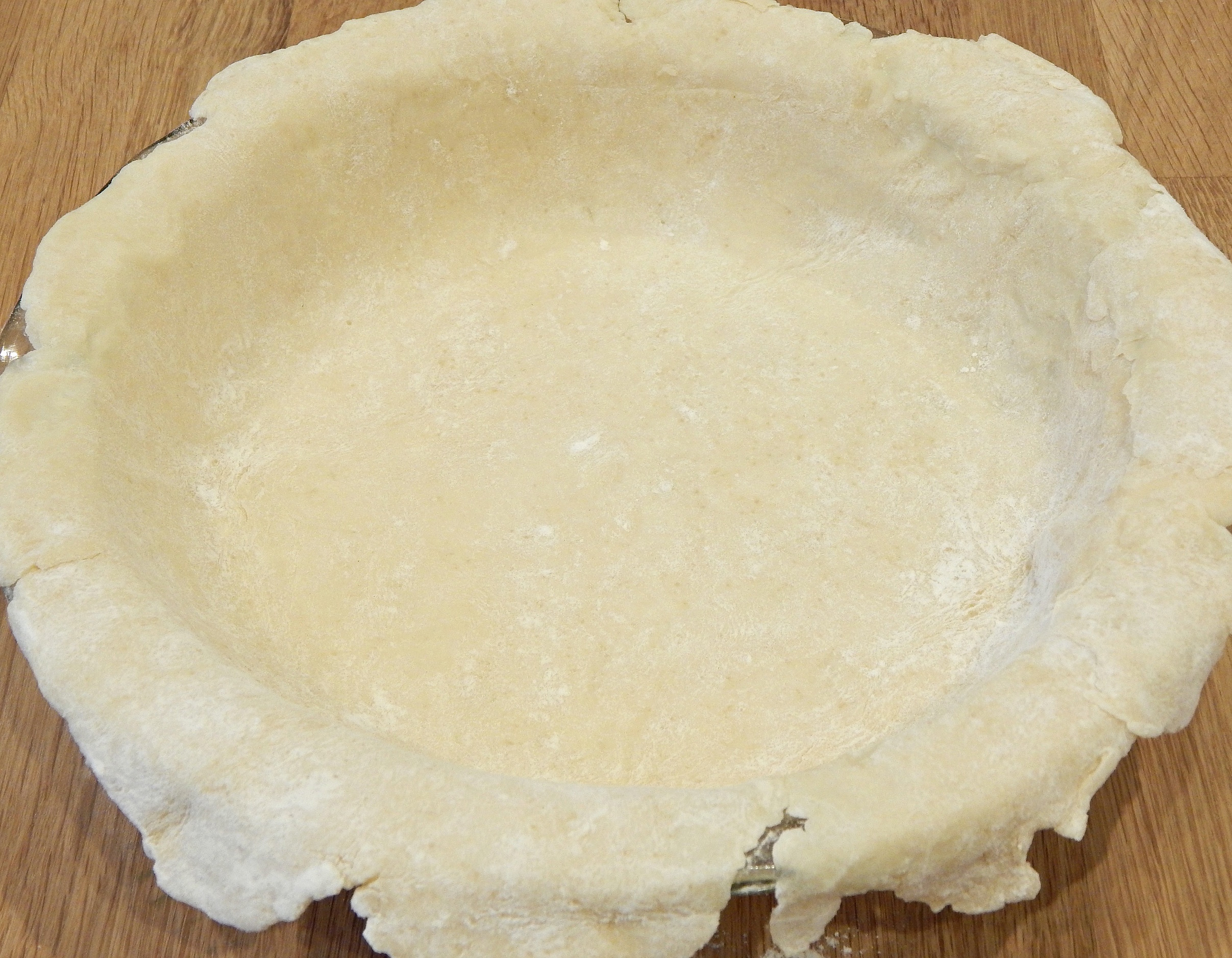 pie crust in pan for lemon meringue pie on SugarBananas.com copy