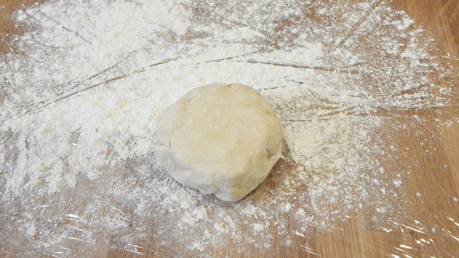 pie crust mound of dough on floured surface for lemon meringue pie on SugarBananas.com