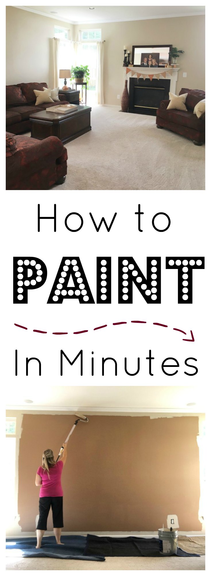 how to paint a room before and after how to paint in minutes on www.sugarbananas.com with sherwin williams and wagner smart paint roller