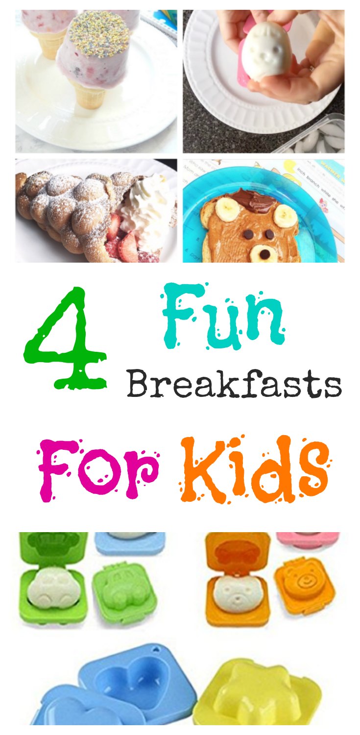 4 Fun Kids' Breakfast Ideas on www.sugarbananas.com 