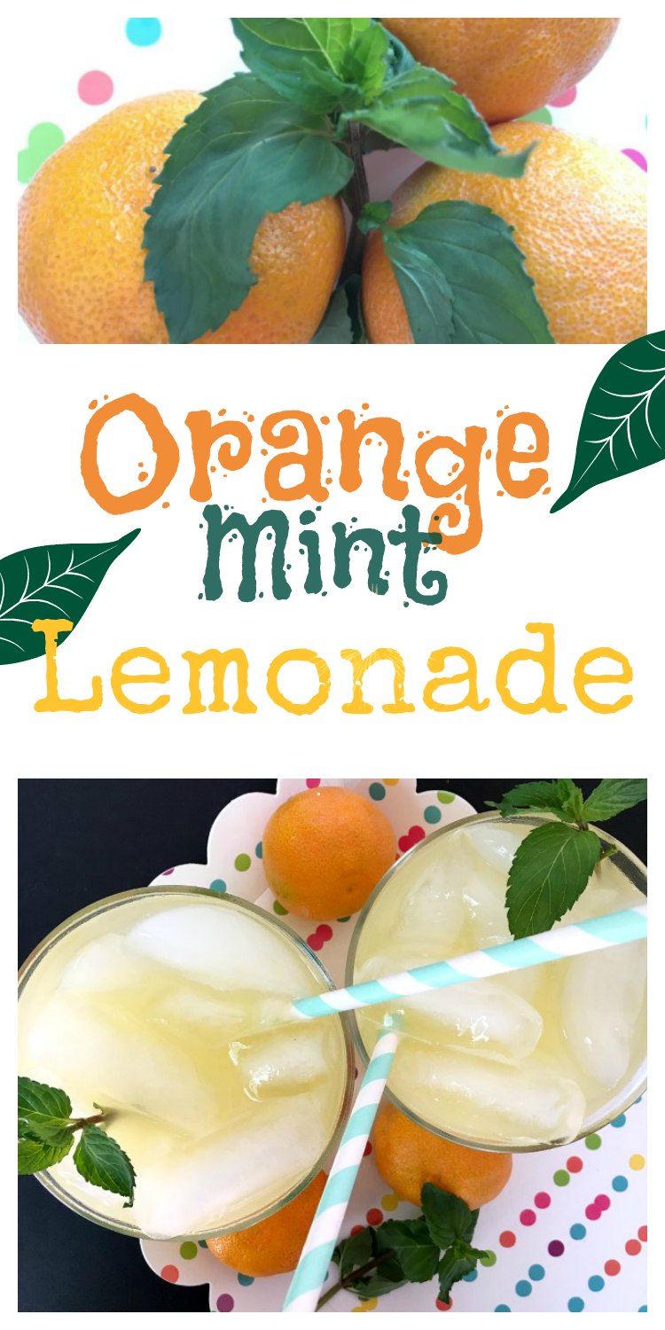 Orange Peppermint Lemonade at www.sugarbananas.com