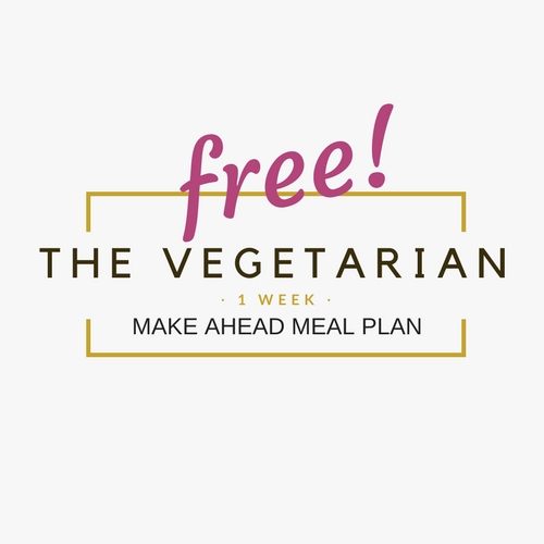 free vegetarian make ahead meal plan from sugarbananas.com