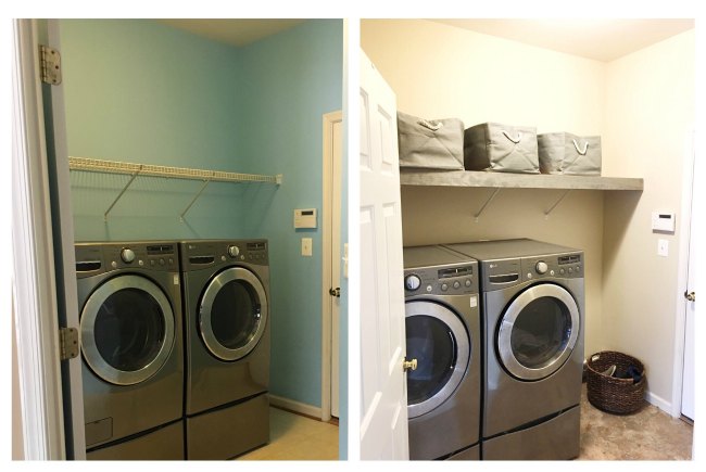 before and after hundred dollar room makeover laundry on www.sugarbananas.com